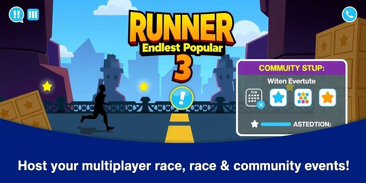 Runner 3 community features showing multiplayer race and community events